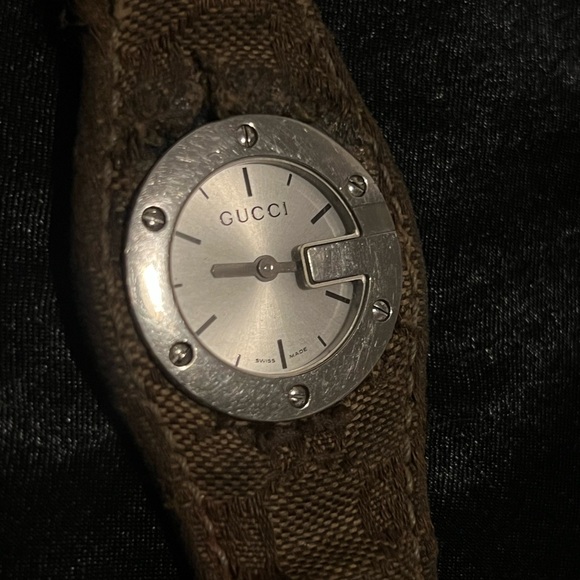 Gucci GG Canvas Bandeau Watch Brown Unisex Monogram - Picture 5 of 11